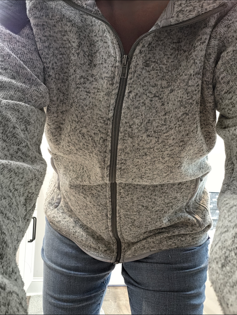 Grunt Style Heather Gray Full-Zip Varsity Jacket